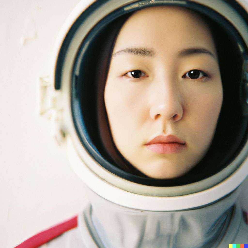 an astronaut, photograph taken on Kodak Portra 160 film